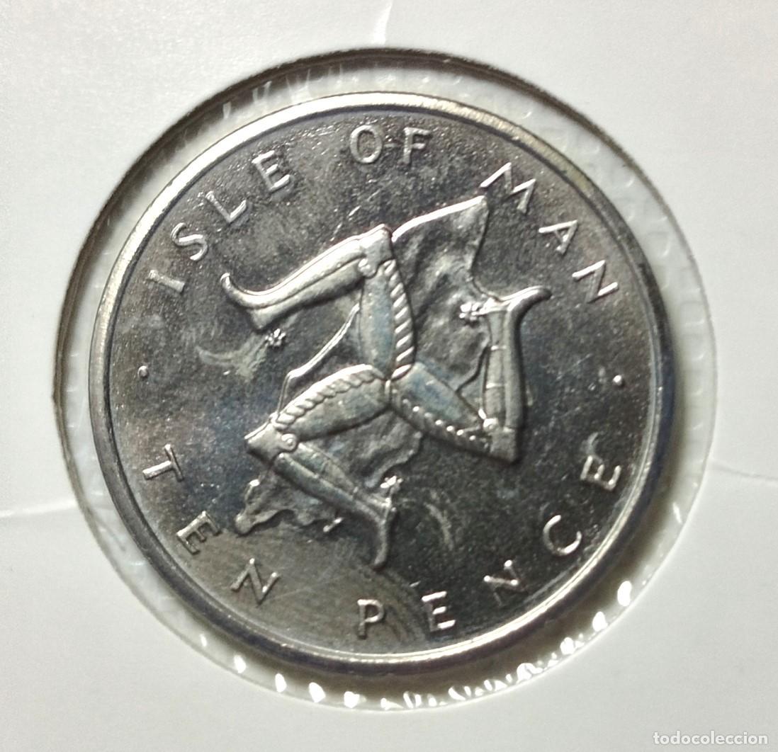Material numism&aacute;tico: EUROPA . ISLA DE MAN . 10 PENCE 1976 . SIN CIRCULAR - Foto 2