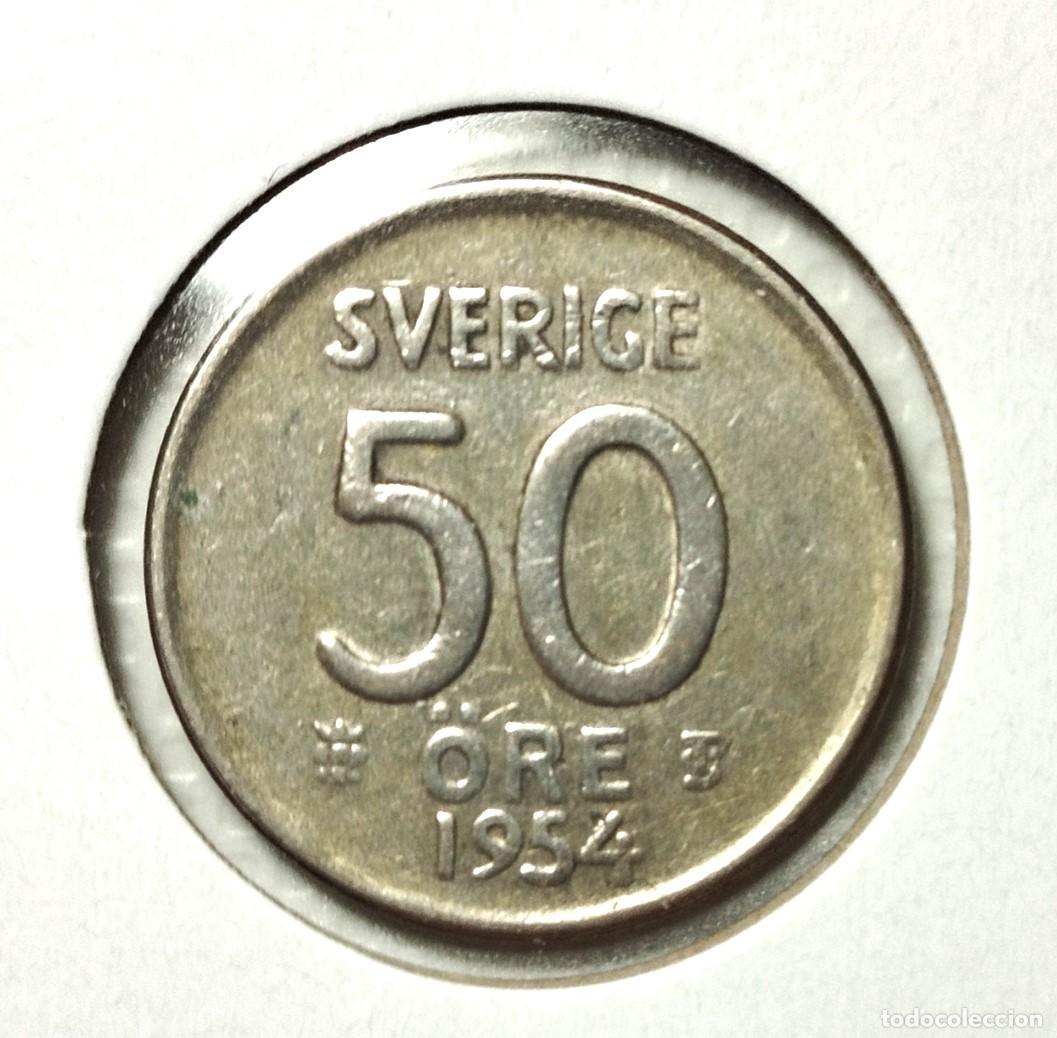 Material numism&aacute;tico: EUROPA . SUECIA . 50 ORE 1954 - Foto 2
