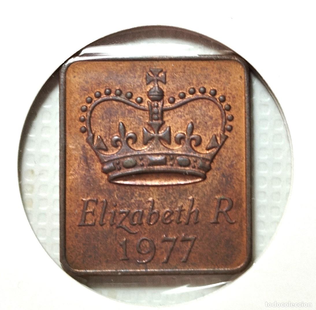 Material numism&aacute;tico: MONEDA . MEDALLA - TOKEN . ELIZABETH II . ROYAL MINT 1977 - Foto 1