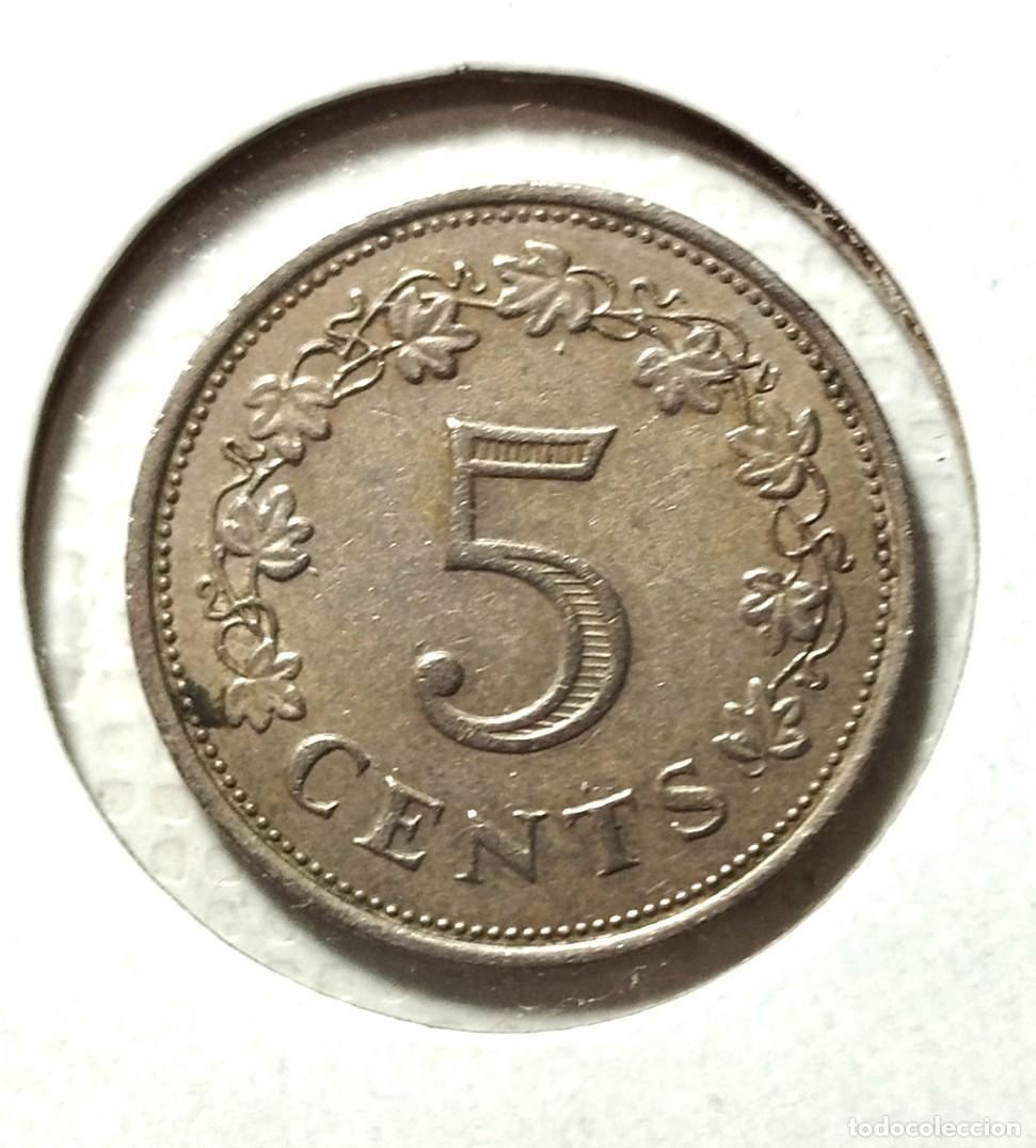 Material numism&aacute;tico: EUROPA . MALTA . 5 CENTIMES 1972 - Foto 2