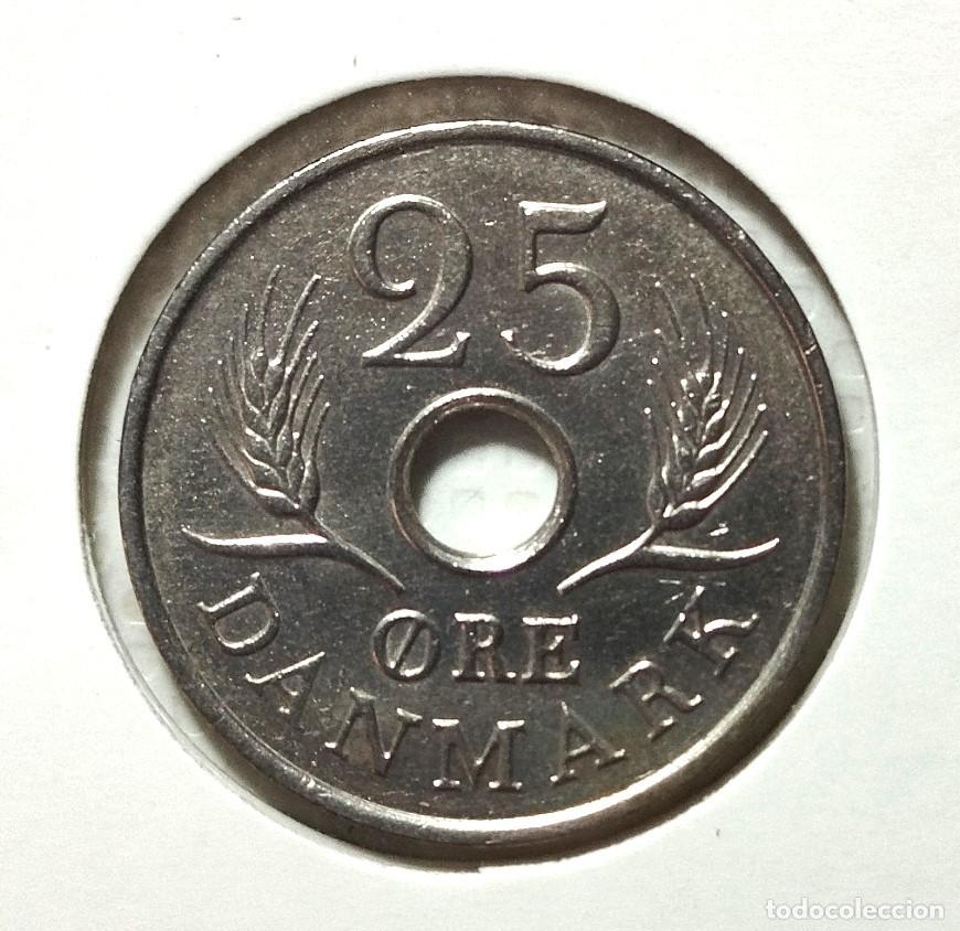 Material numism&aacute;tico: EUROPA . DINAMARCA . 25 ORE 1967 . SIN CIRCULAR - Foto 2
