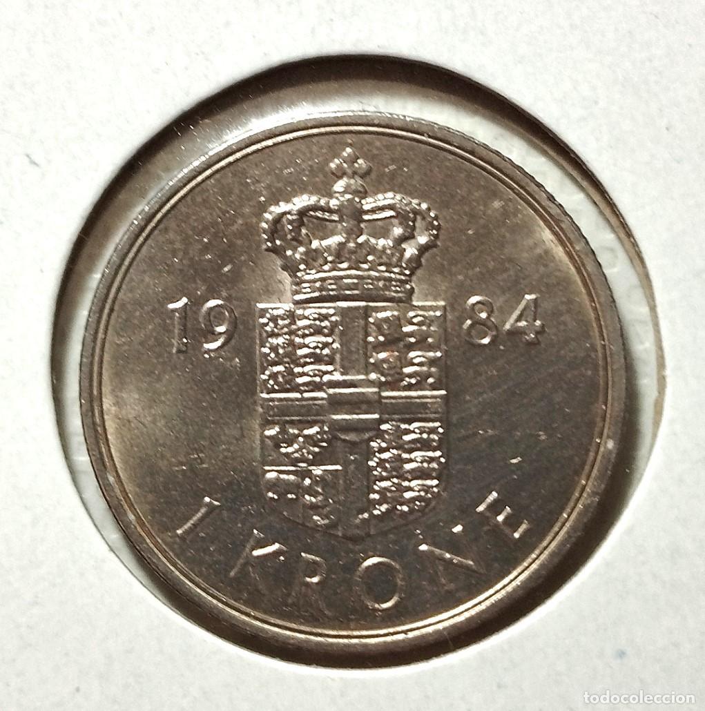 Material numism&aacute;tico: EUROPA . DINAMARCA . 1 KRONE 1984 . EXCELENTE - Foto 2