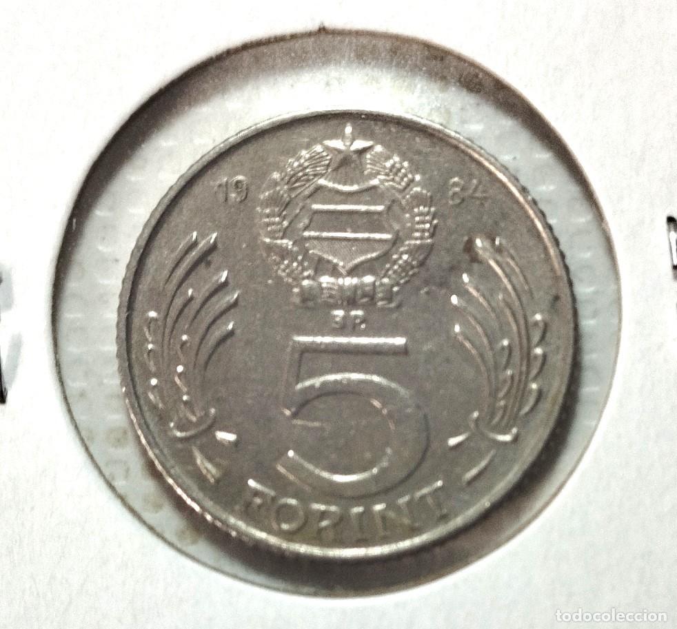 Material numism&aacute;tico: EUROPA . HUNGRIA . 5 FORINT 1984 . EXCELENTE - Foto 2