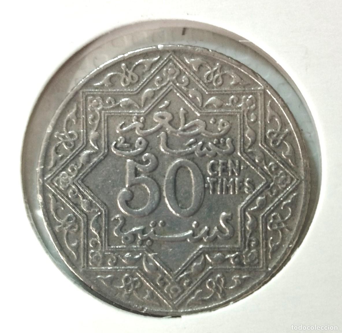 Material numism&aacute;tico: AFRICA . MARRUECOS . 50 CENTIMOS . EXCELENTE - Foto 2