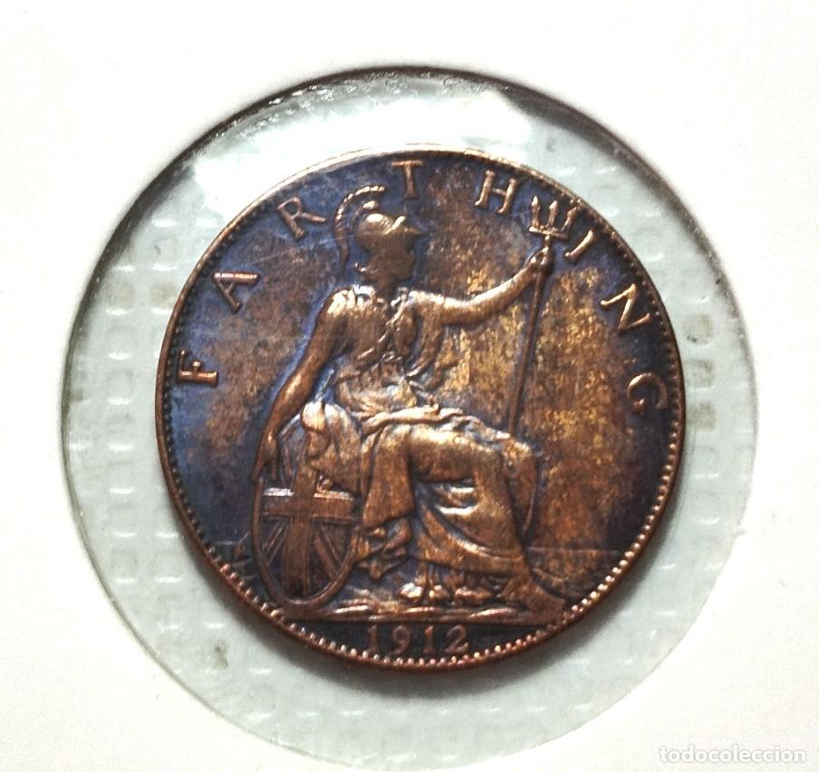 Material numism&aacute;tico: EUROPA . INGLATERRA . GEORGIUS V . FARTHING 1912 - Foto 2