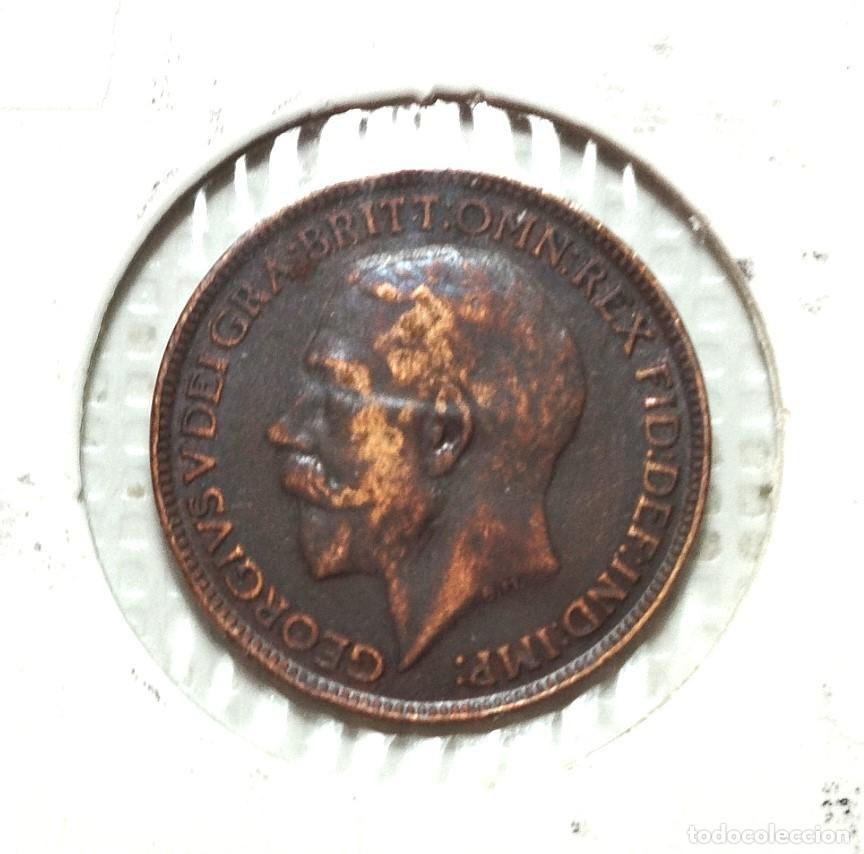 Material numism&aacute;tico: EUROPA . INGLATERRA . GEORGIUS V . FARTHING 1919 - Foto 1