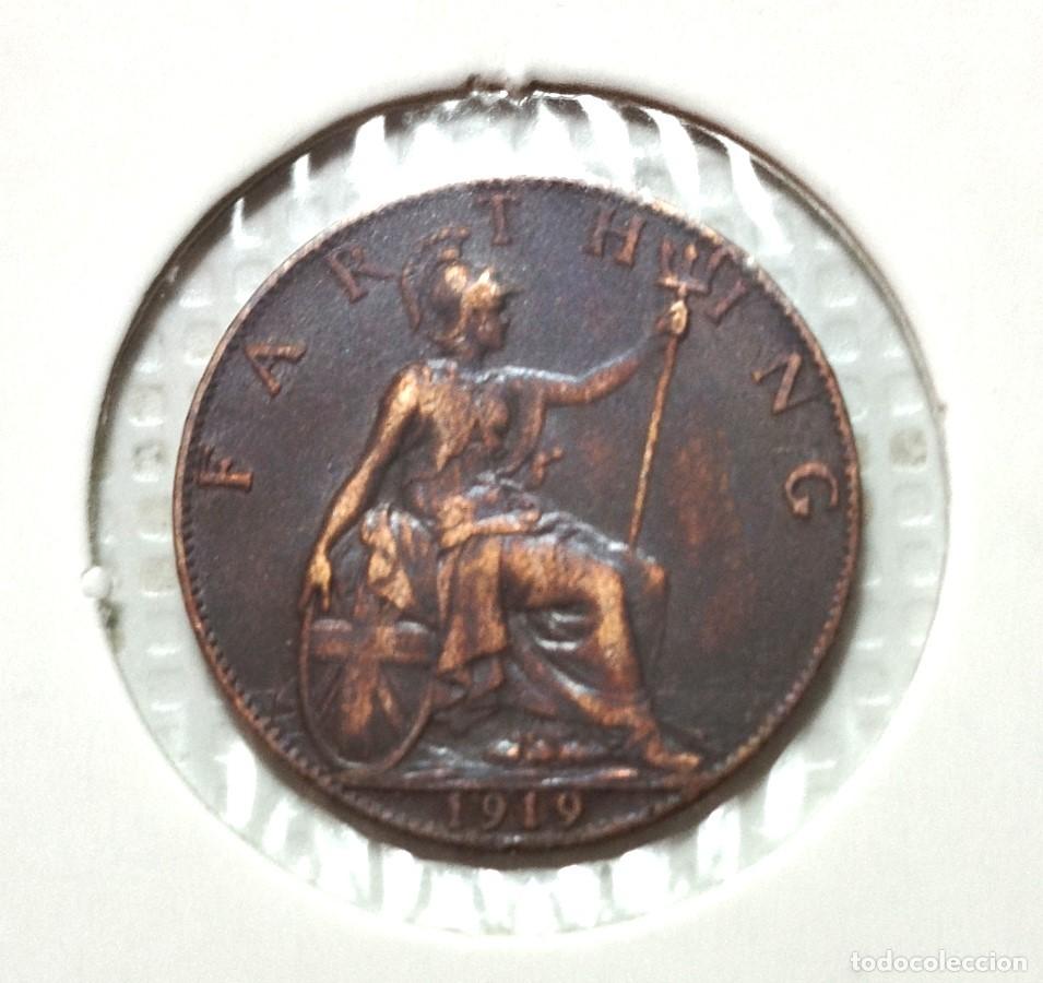 Material numism&aacute;tico: EUROPA . INGLATERRA . GEORGIUS V . FARTHING 1919 - Foto 2