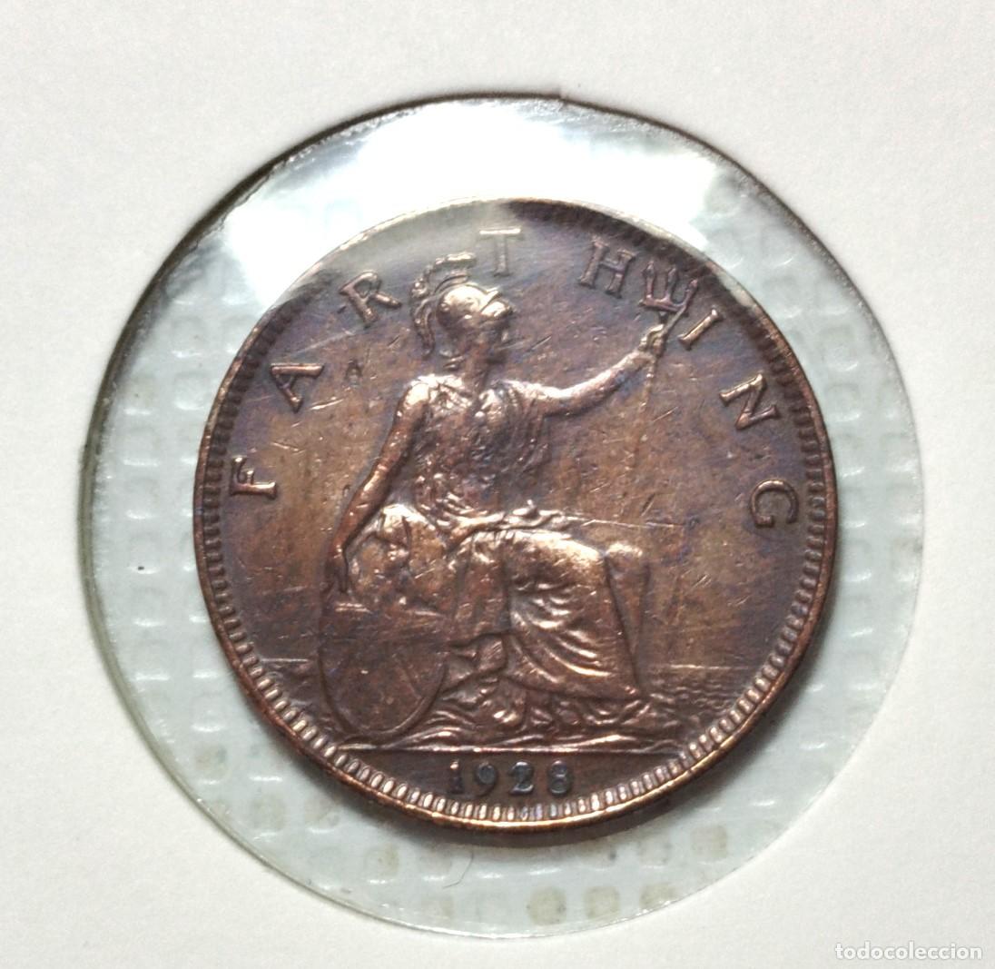 Material numism&aacute;tico: EUROPA . INGLATERRA . GEORGIUS V . FARTHING 1928 - Foto 2
