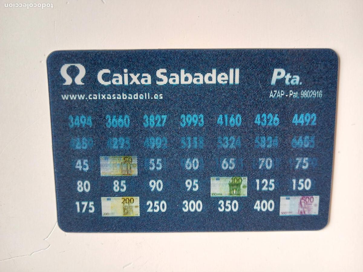 Material numism&aacute;tico: CONVERSOR EUROS PESETAS CAIXA SABADELL EFECTO 3D - Foto 1