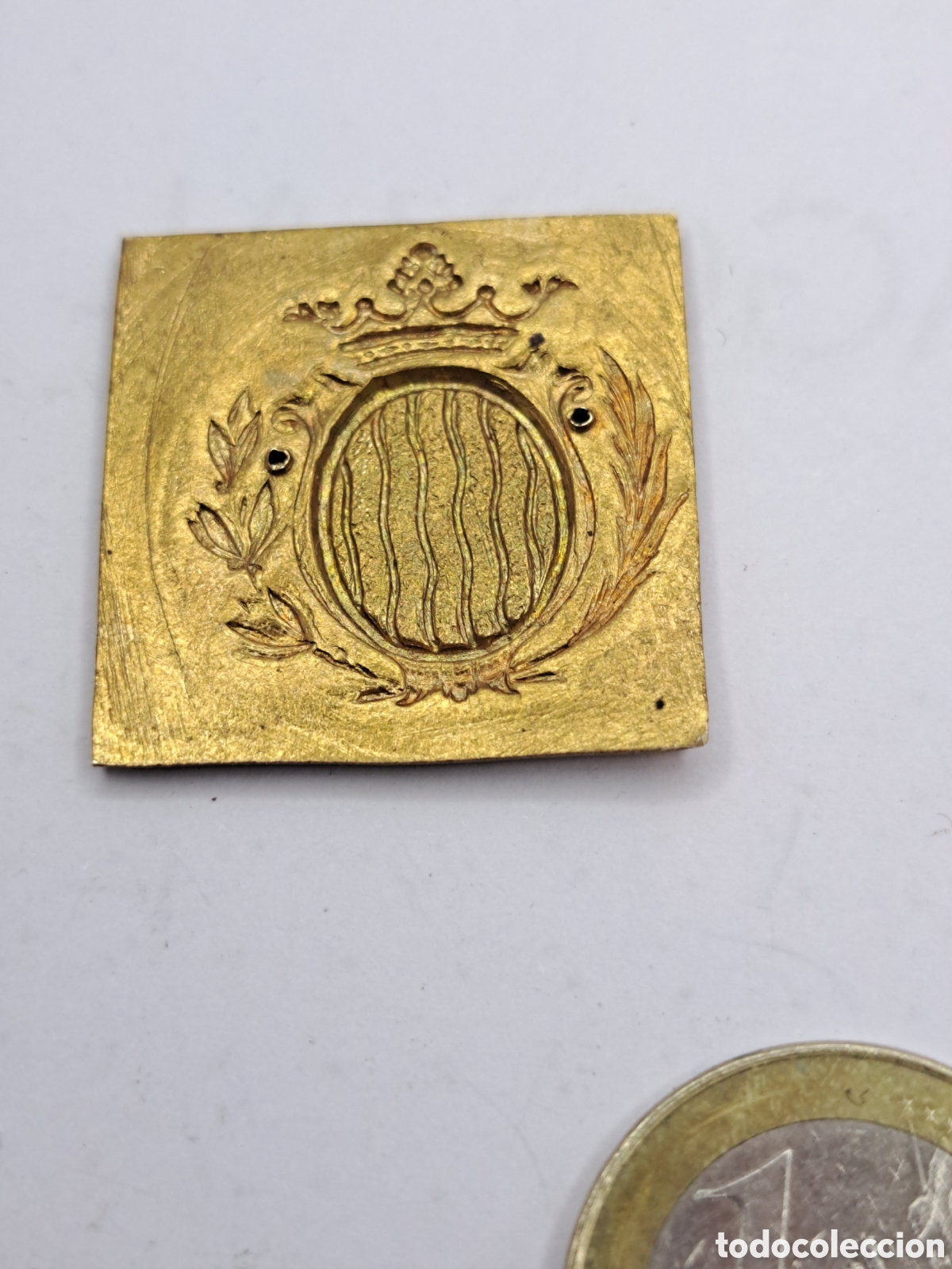 Material numism&aacute;tico: Placa con escudo desconocido - Foto 2