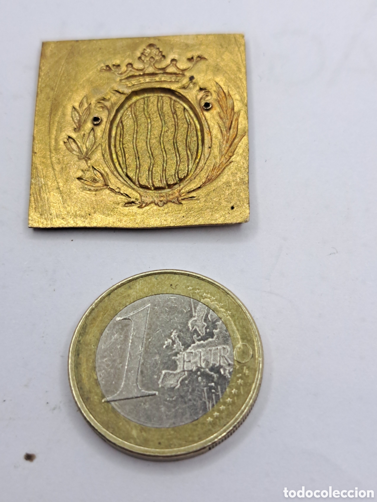 Material numism&aacute;tico: Placa con escudo desconocido - Foto 3
