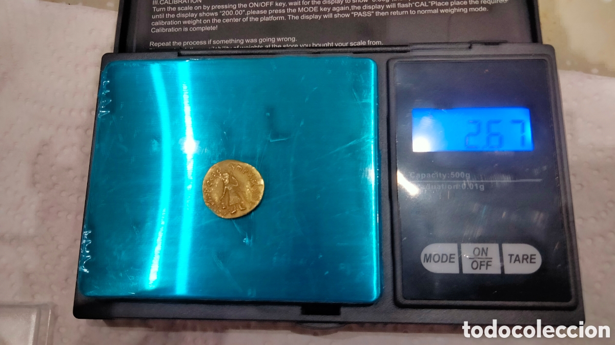 Material numism&aacute;tico: Monedas antiguas oro 18kilates - Foto 5