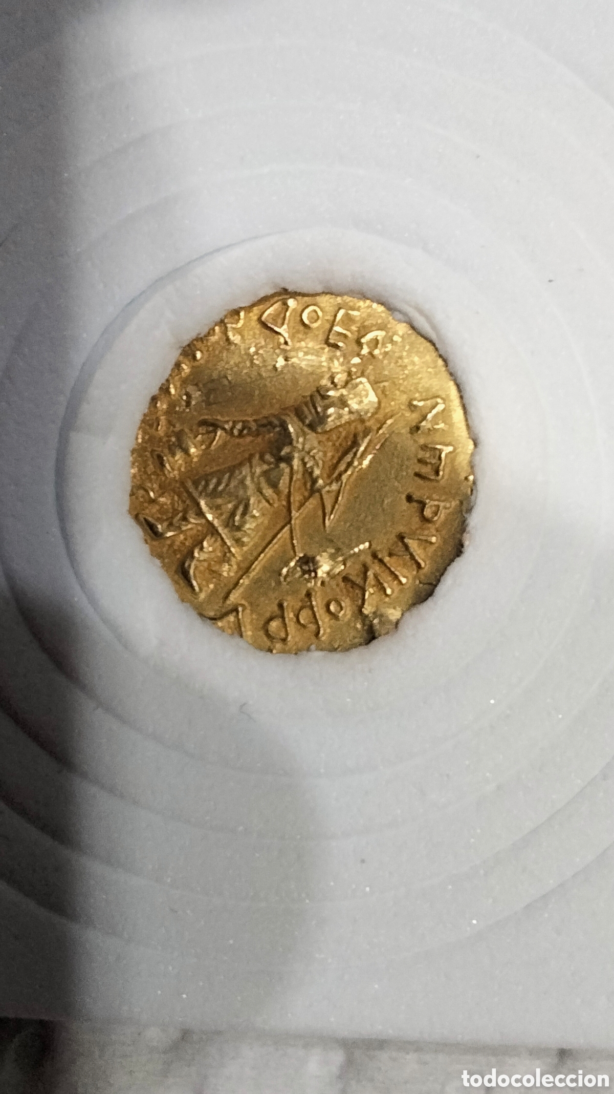 Material numism&aacute;tico: Monedas antiguas oro 18kilates - Foto 1