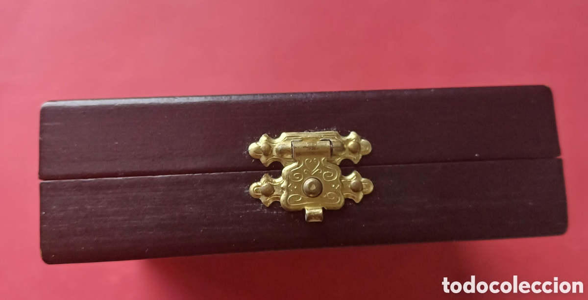 Material numism&aacute;tico: Estuche de madera para moneda o medalla - Foto 3