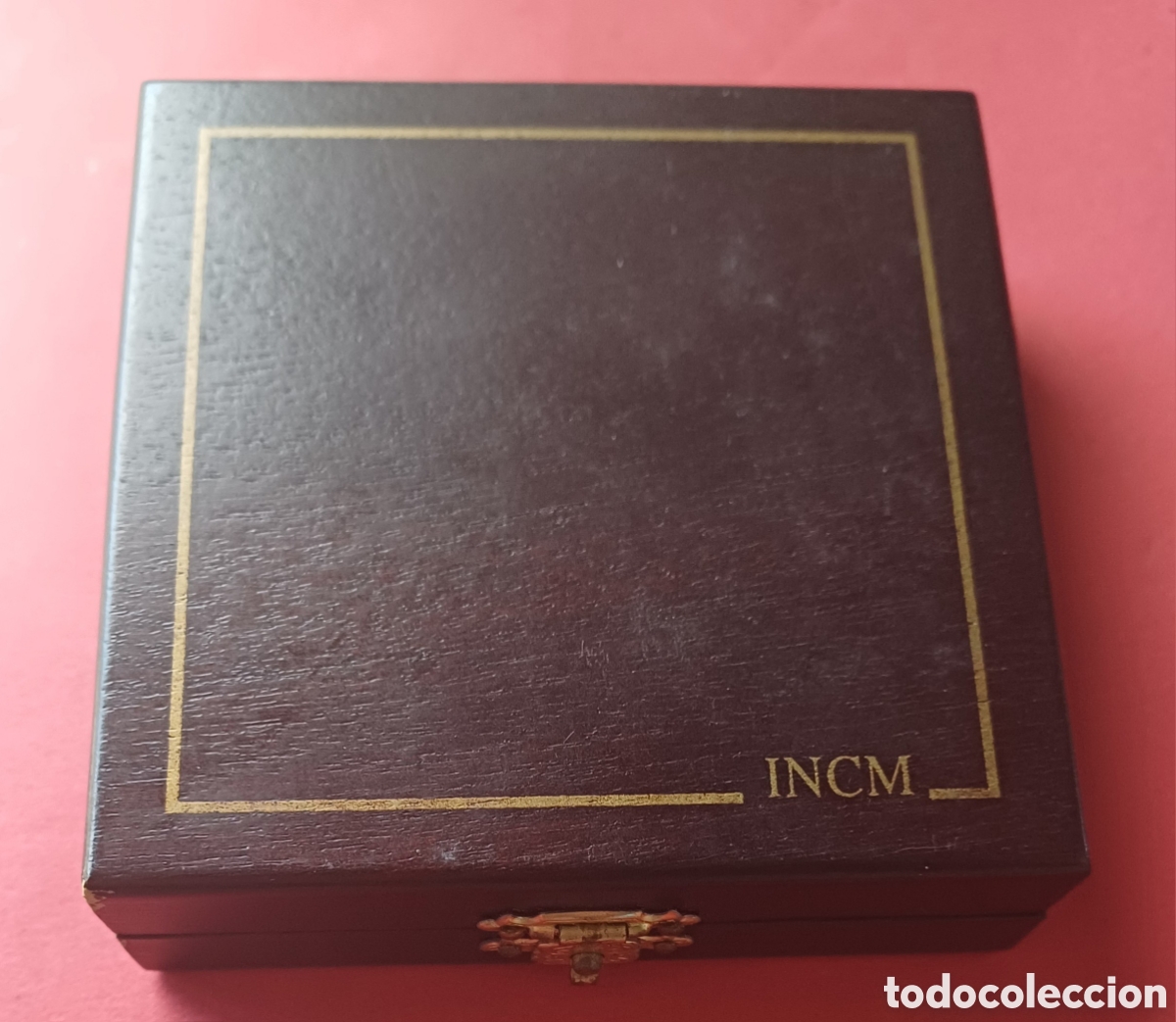 Material numism&aacute;tico: Estuche de madera para moneda o medalla - Foto 2