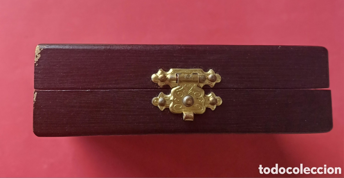 Material numism&aacute;tico: Estuche de madera para moneda o medalla - Foto 3
