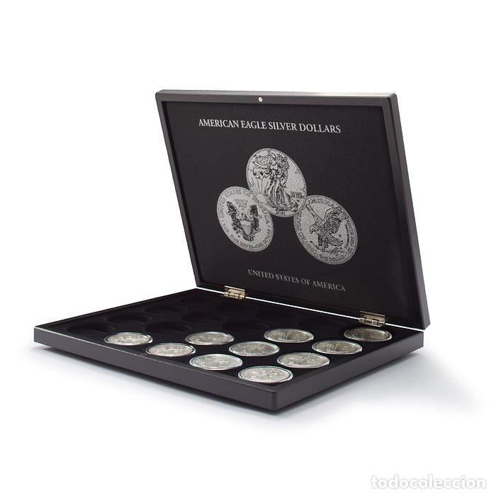 Material numism&aacute;tico: Estuche para 20 monedas de plata &laquo;American Eagle&raquo; en c&aacute;psulas - Foto 1