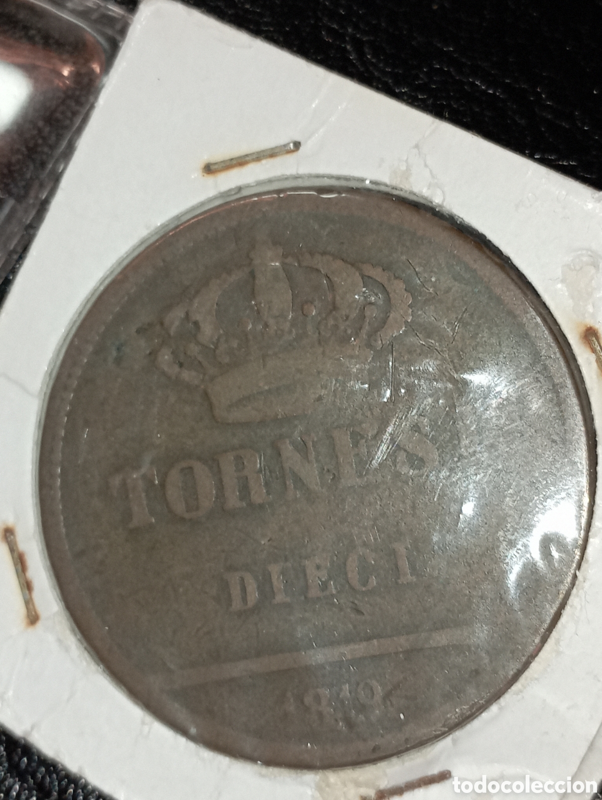 Material numism&aacute;tico: Dieci tornesi regno delle due sicilie - Foto 2