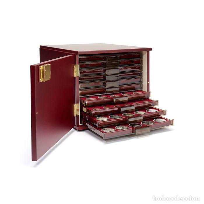 Material numism&aacute;tico: LEUCHTTURM - GABINETE para monedas.CAOBA. - Foto 1