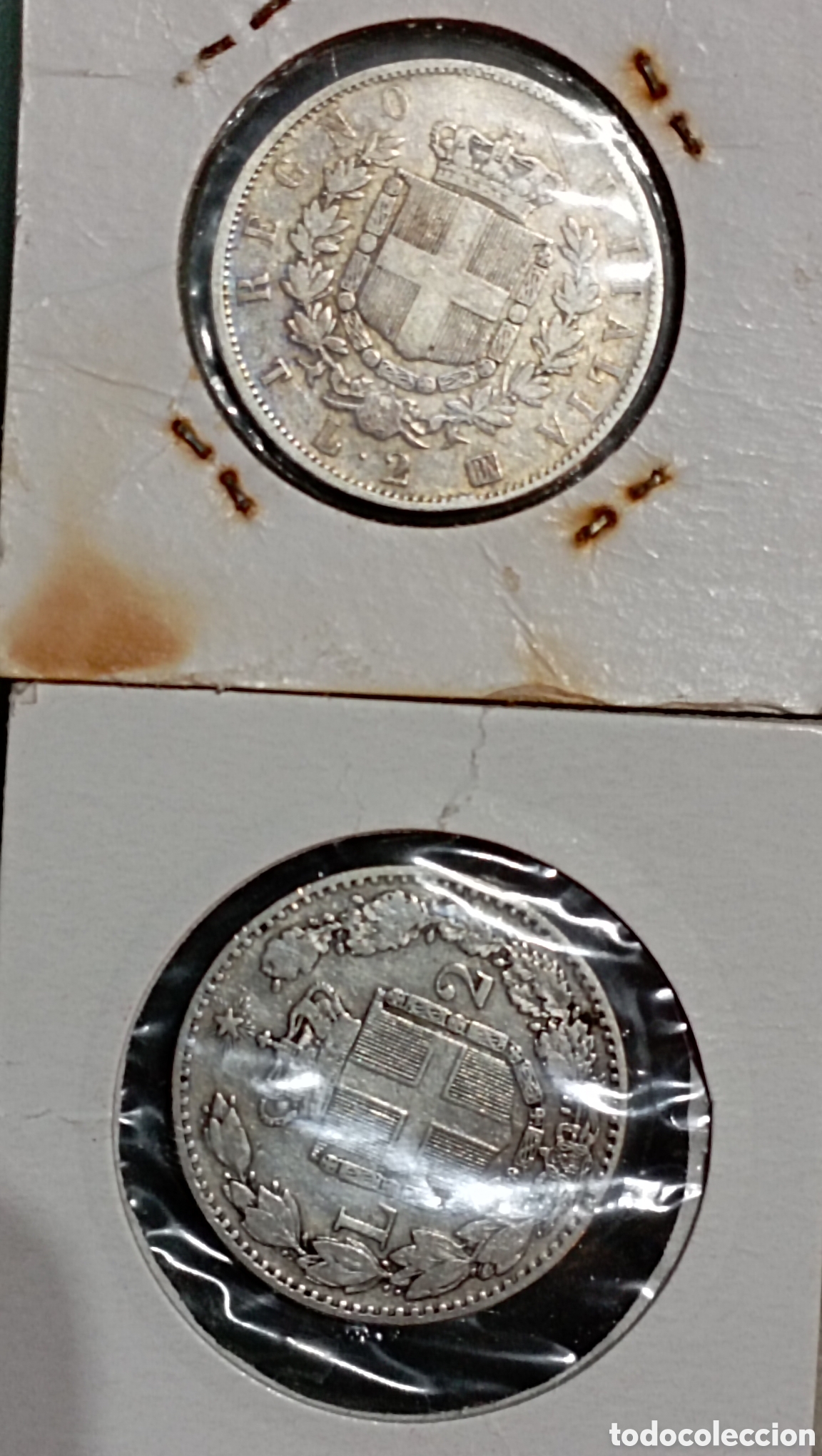 Material numism&aacute;tico: Monete italiane vittorio Emanuele - Foto 2