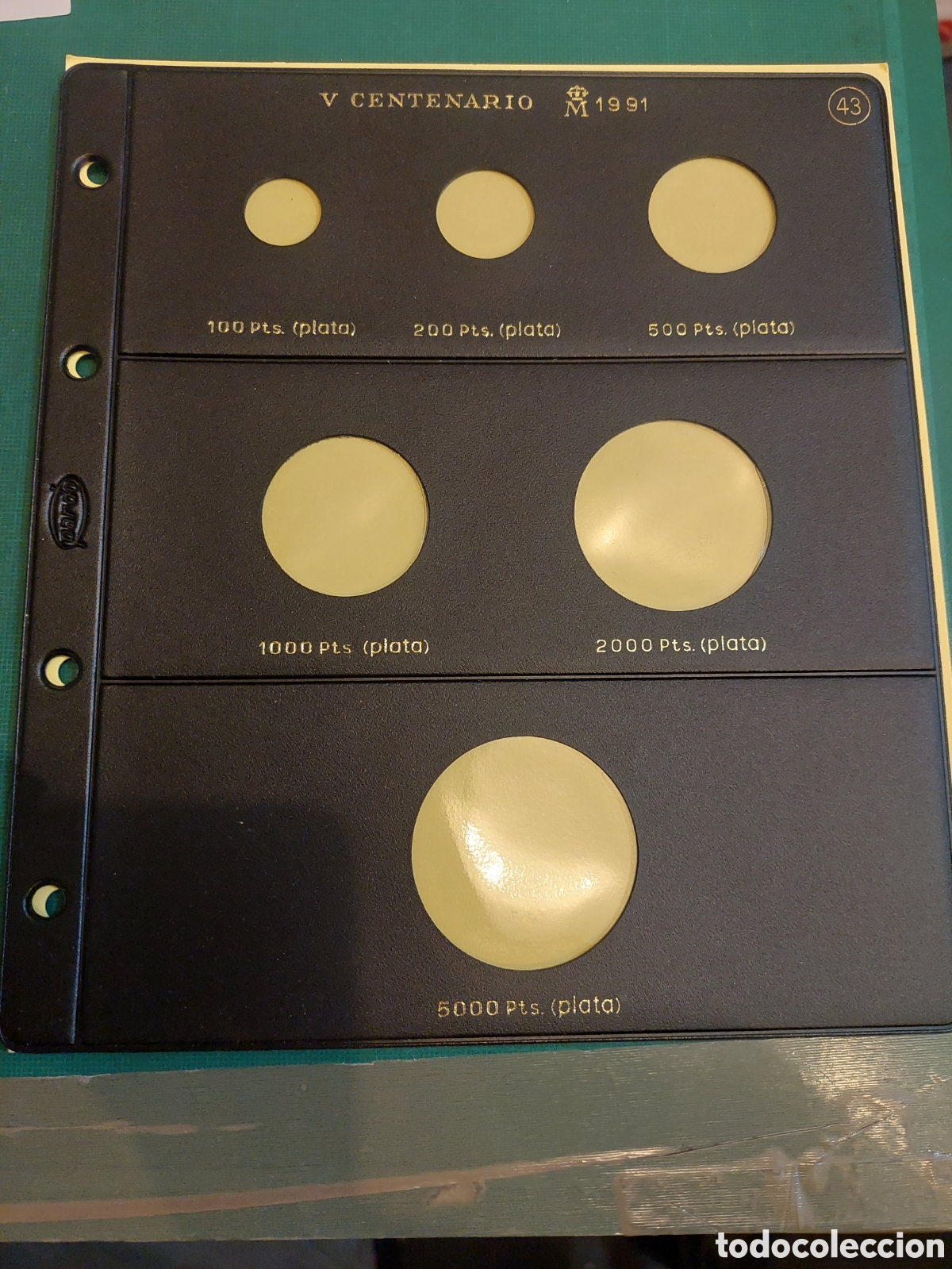 Material numism&aacute;tico: PARDO 43 V CENTENARIO 1991 PLATA - Foto 1