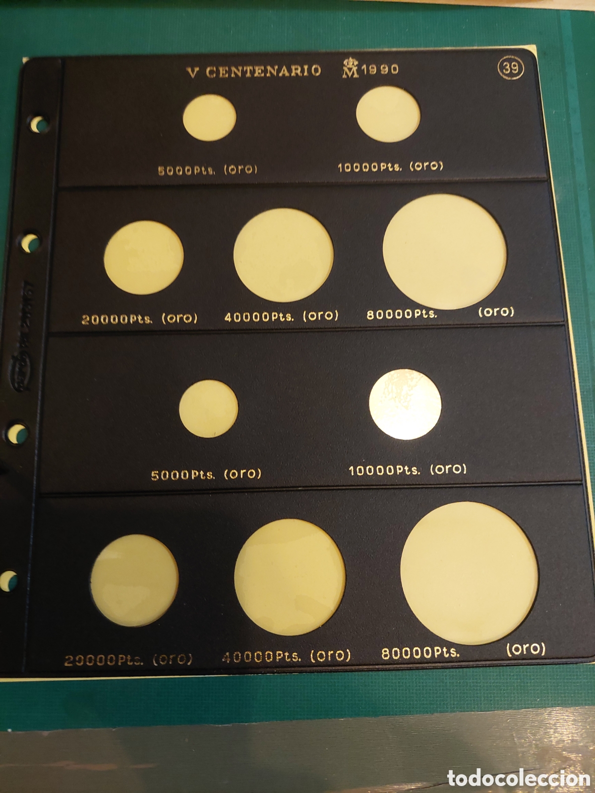 Material numism&aacute;tico: PARDO N&Uacute;MERO 39 1990.V CENTENARIO ORO - Foto 1