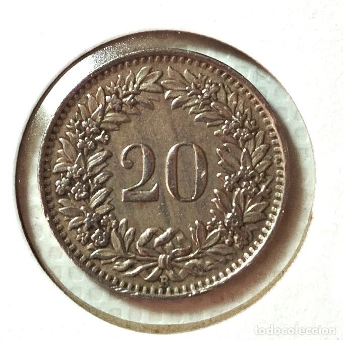 Material numism&aacute;tico: EUROPA . SUIZA . 20 RAPPEN 1943 - Foto 2