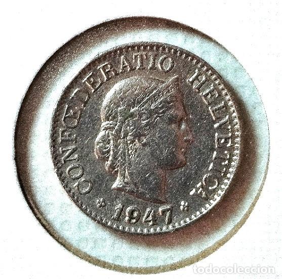 Material numism&aacute;tico: EUROPA . SUIZA . 10 RAPPEN 1947 - Foto 1