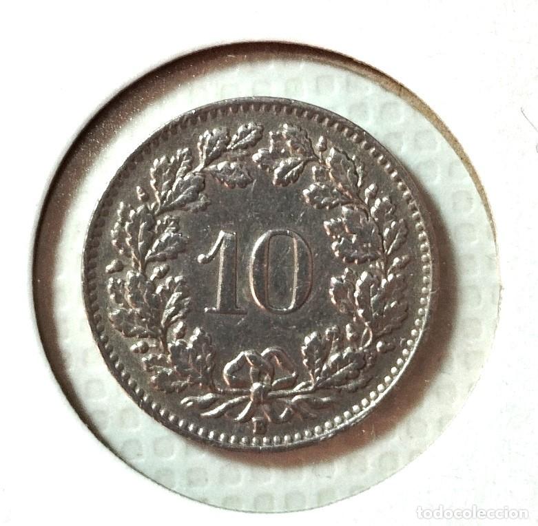 Material numism&aacute;tico: EUROPA . SUIZA . 10 RAPPEN 1947 - Foto 2