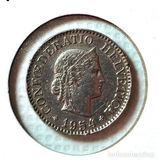 Material numism&aacute;tico: EUROPA . SUIZA . 10 RAPPEN 1954 - Foto 1