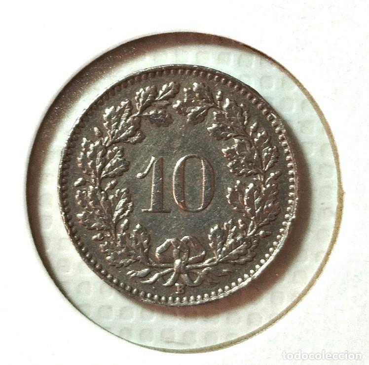 Material numism&aacute;tico: EUROPA . SUIZA . 10 RAPPEN 1954 - Foto 2