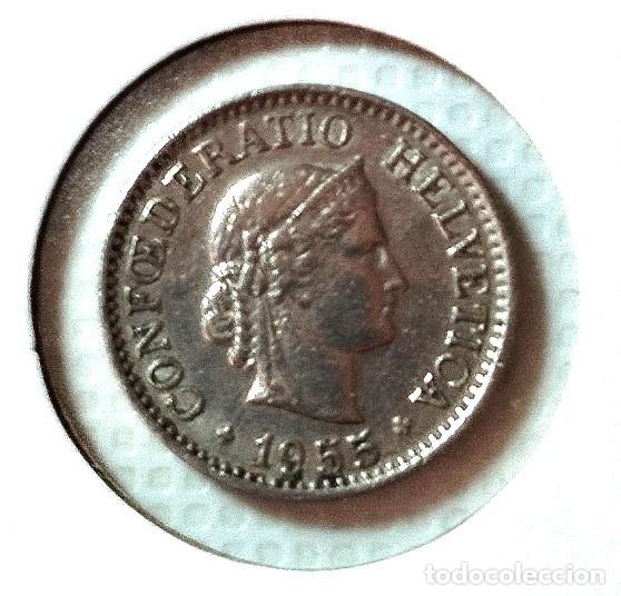 Material numism&aacute;tico: EUROPA . SUIZA 10 RAPPEN 1955 - Foto 1