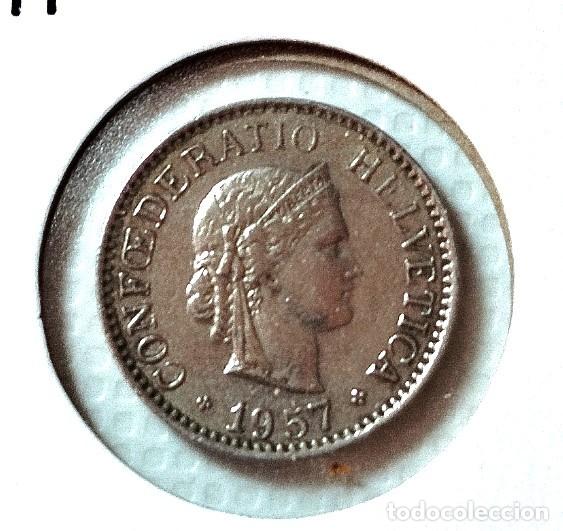 Material numism&aacute;tico: EUROPA . SUIZA . 10 RAPPEN 1957 - Foto 1