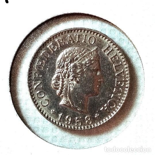 Material numism&aacute;tico: EUROPA . SUIZA . 10 RAPPEN 1958 - Foto 1