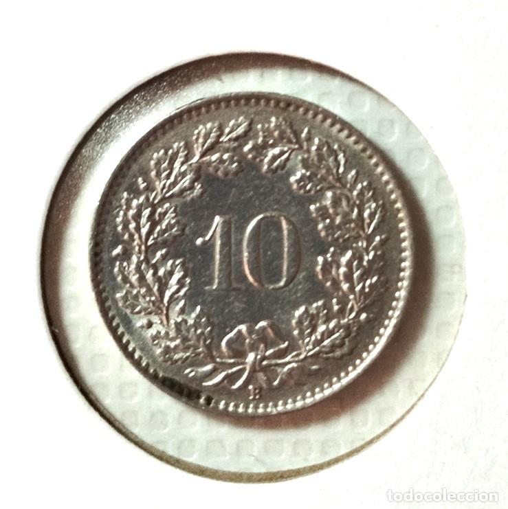 Material numism&aacute;tico: EUROPA . SUIZA . 10 RAPPEN 1958 - Foto 2