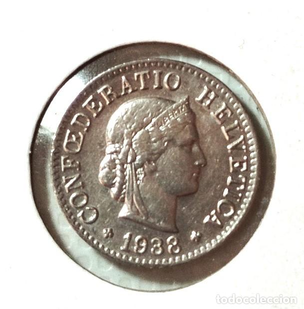 Material numism&aacute;tico: EUROPA . SUIZA . 5 RAPPEN 1938 - Foto 1