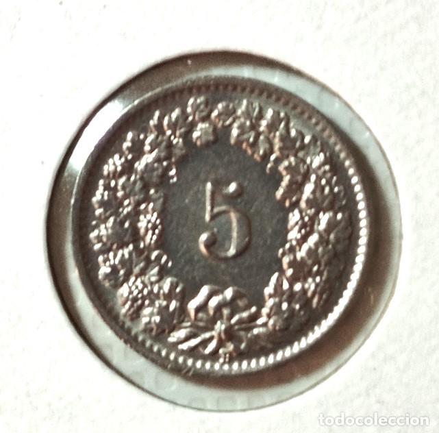 Material numism&aacute;tico: EUROPA . SUIZA . 5 RAPPEN 1938 - Foto 2