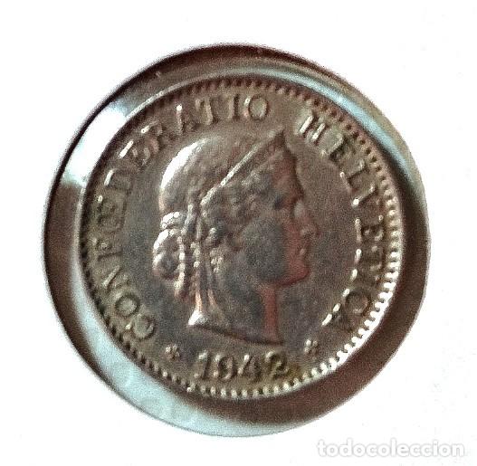 Material numism&aacute;tico: EUROPA . SUIZA . 5 RAPPEN 1942 - Foto 1