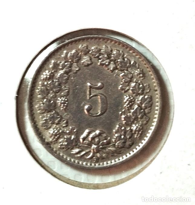 Material numism&aacute;tico: EUROPA . SUIZA . 5 RAPPEN 1942 - Foto 2