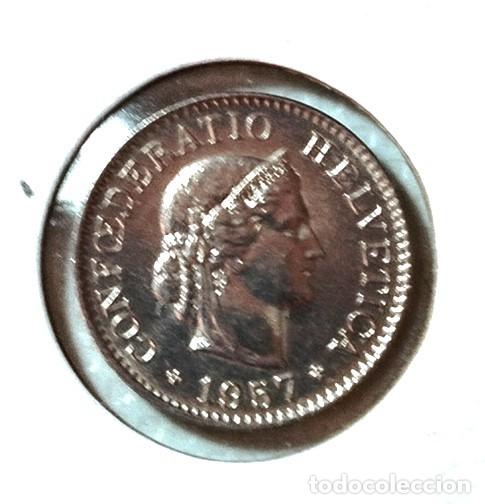 Material numism&aacute;tico: EUROPA . SUIZA . 5 RAPPEN 1957 - Foto 1