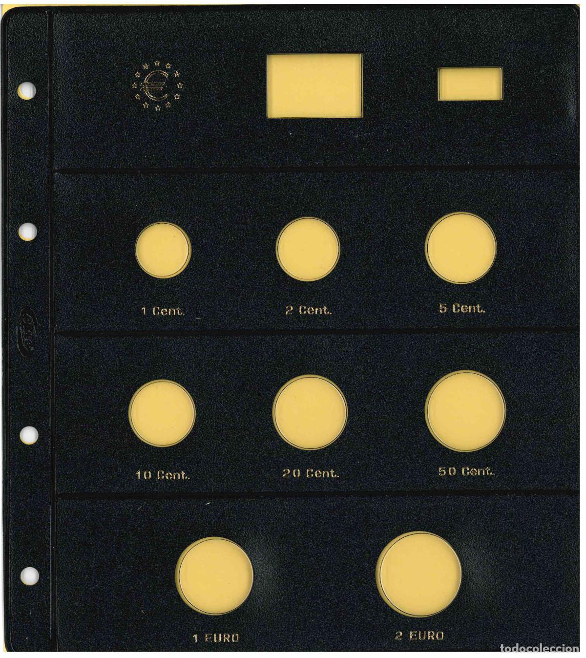 Material numism&aacute;tico: Pardo. Funda monedas de Euro. 8 alojamientos - Foto 1