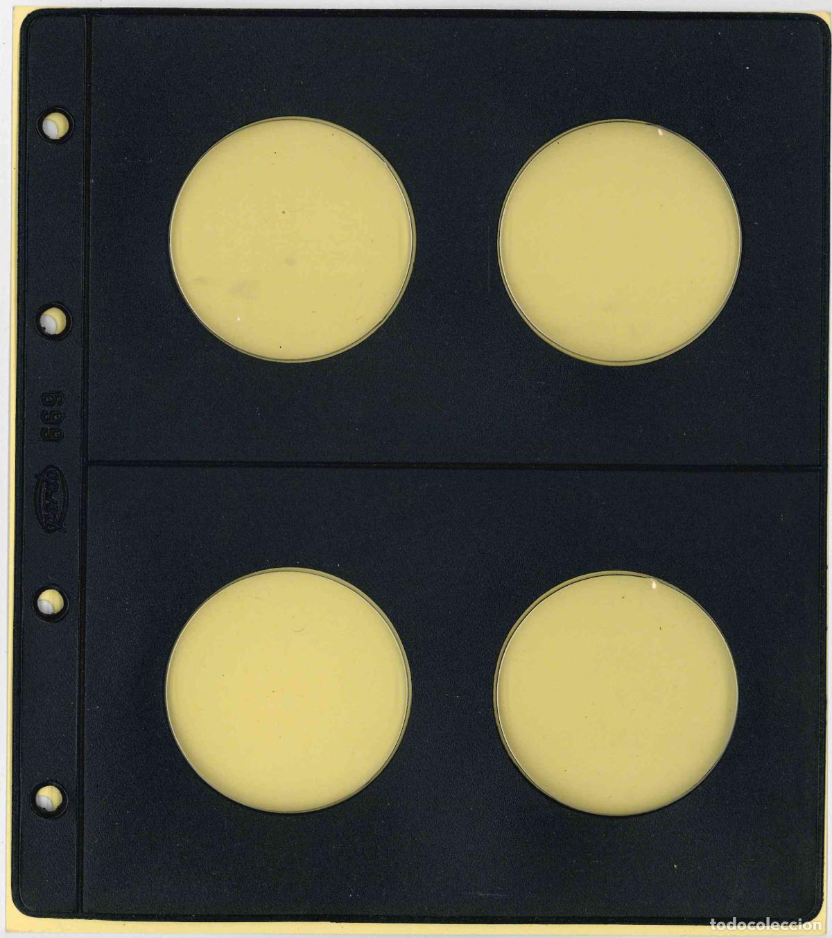 Material numism&aacute;tico: Pardo. Funda monedas claraboya - 4 alojamientos - Foto 1
