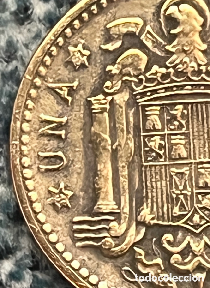 Material numism&aacute;tico: Moneda espa&ntilde;ola de 1947 estrella 54 - Foto 2