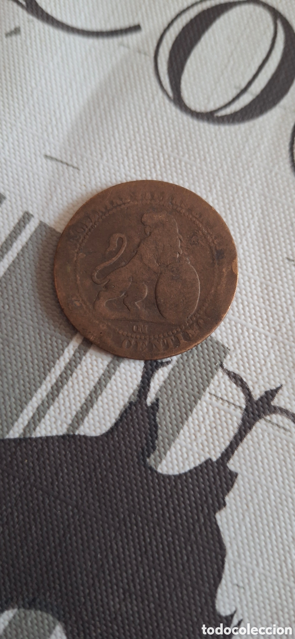 Material numism&aacute;tico: 5 c&eacute;ntimos del 1870 espa&ntilde;a - Foto 1