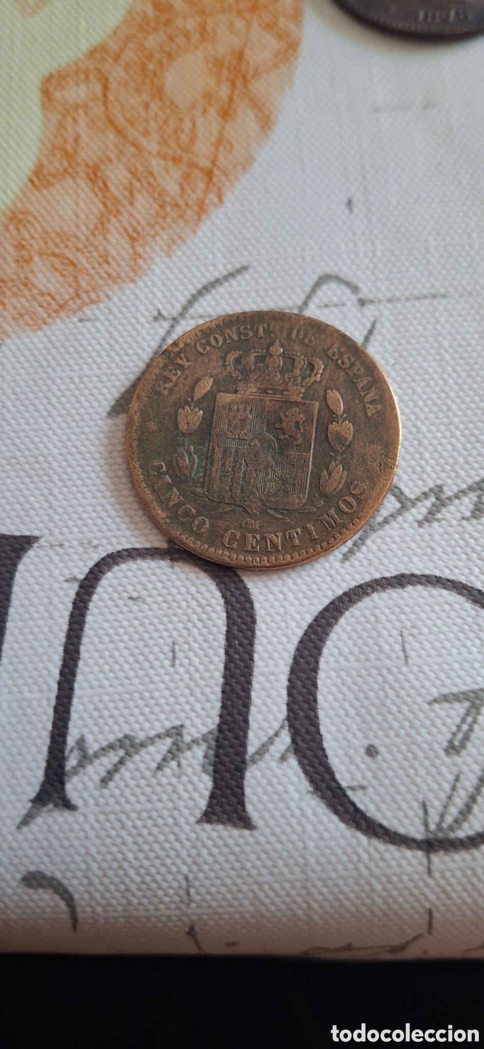Material numism&aacute;tico: Moneda de alfonso xii 5 c&eacute;ntimos 1878 - Foto 2
