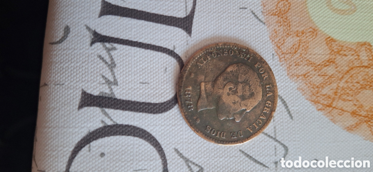 Material numism&aacute;tico: Moneda de alfonso xii 5 c&eacute;ntimos 1878 - Foto 1