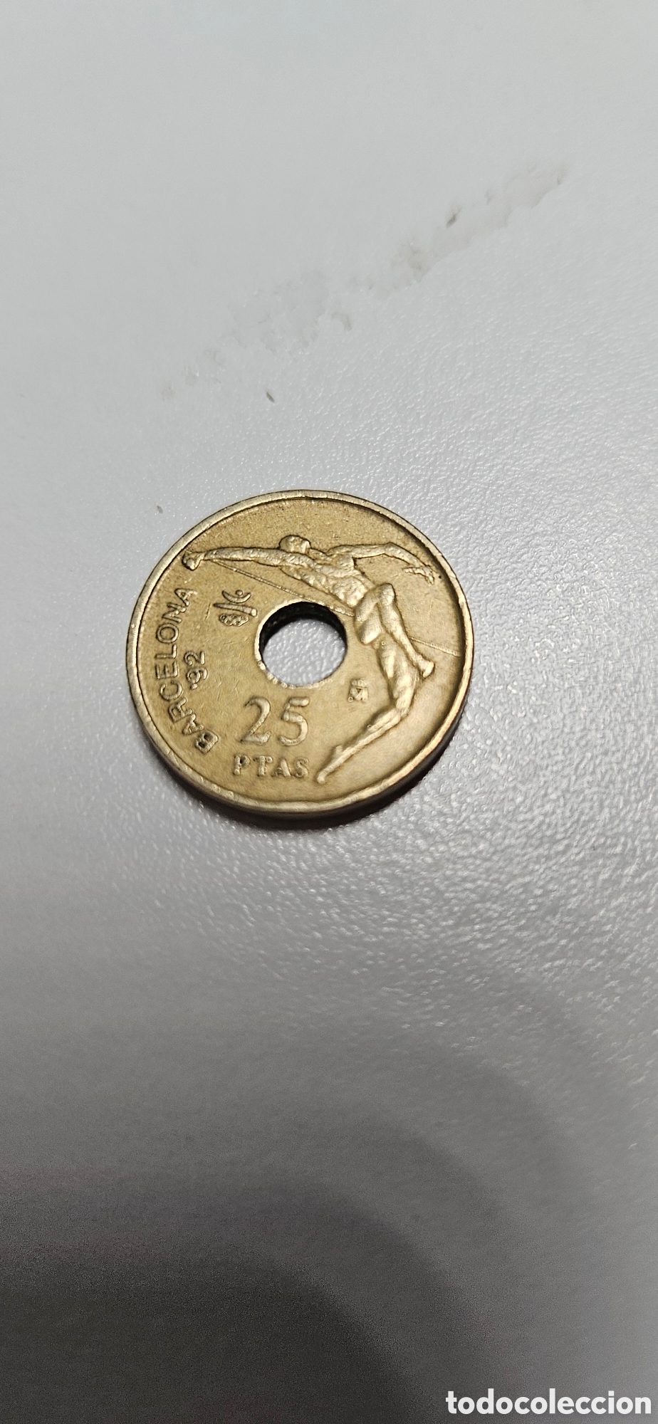 Material numism&aacute;tico: 2 monedas 25 pesetas canarias - Foto 2