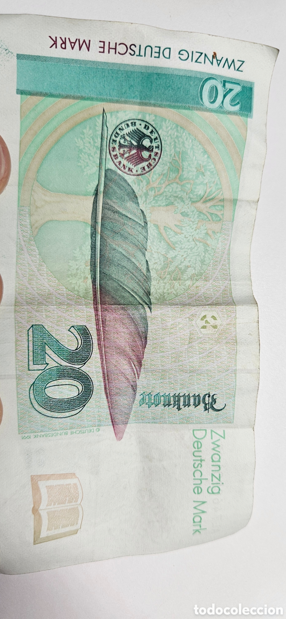 Material numism&aacute;tico: Billete 20 Marcos Alemanes 1991 - Foto 1