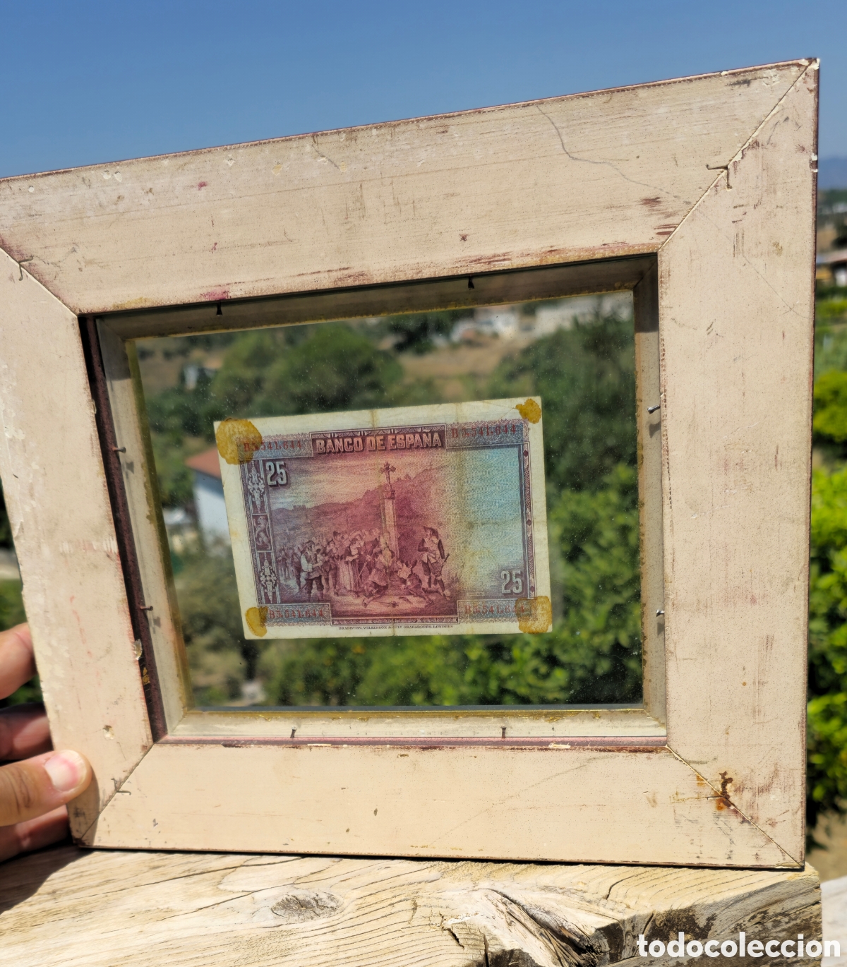 Material numism&aacute;tico: Billete 1928 enmarcado - Foto 2