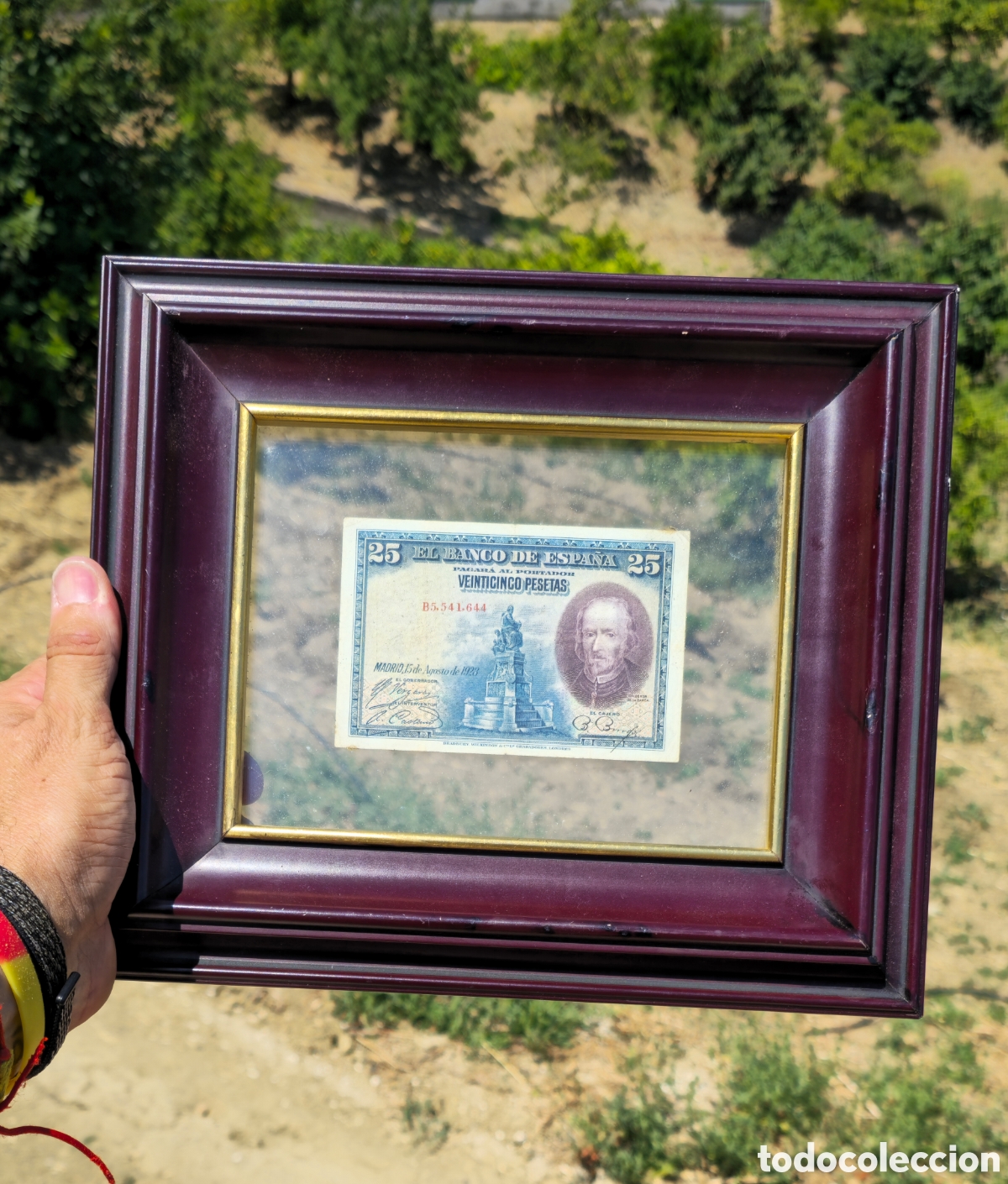 Material numism&aacute;tico: Billete 1928 enmarcado - Foto 4